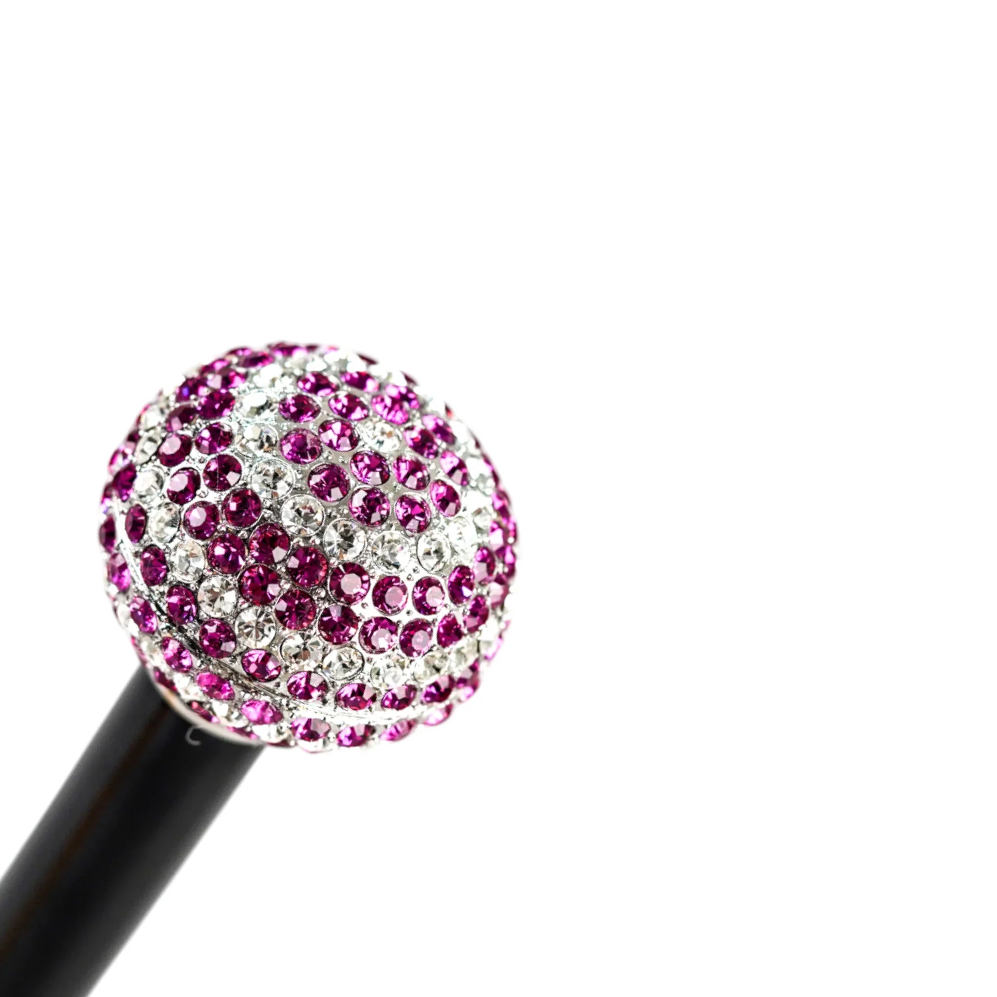 Spiral Walking Cane – Silver Plated 925 Handle with Crystals | Luxury Gift