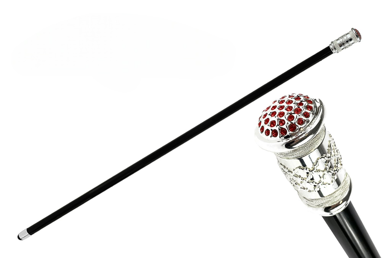 Luxury Walking Stick – Handmade Italian Cane with 925 Silver-Plated Mylord Handle