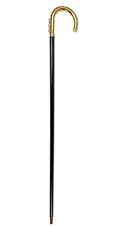 Gold-Plated Walking Cane – Luxury Men’s Elegant Pearl Handle Stick