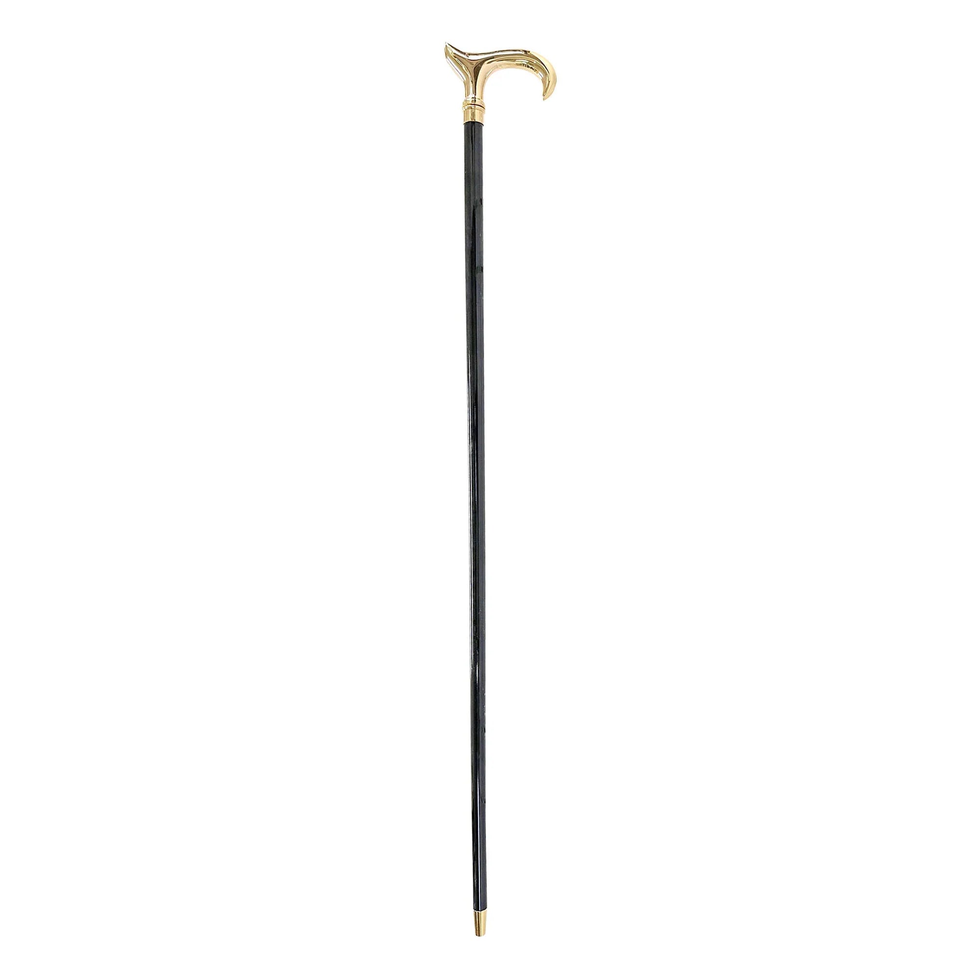 Luxury Gold Walking Cane – Handmade 24K Gold Cane With Brass Handle & Premium Beech Wood