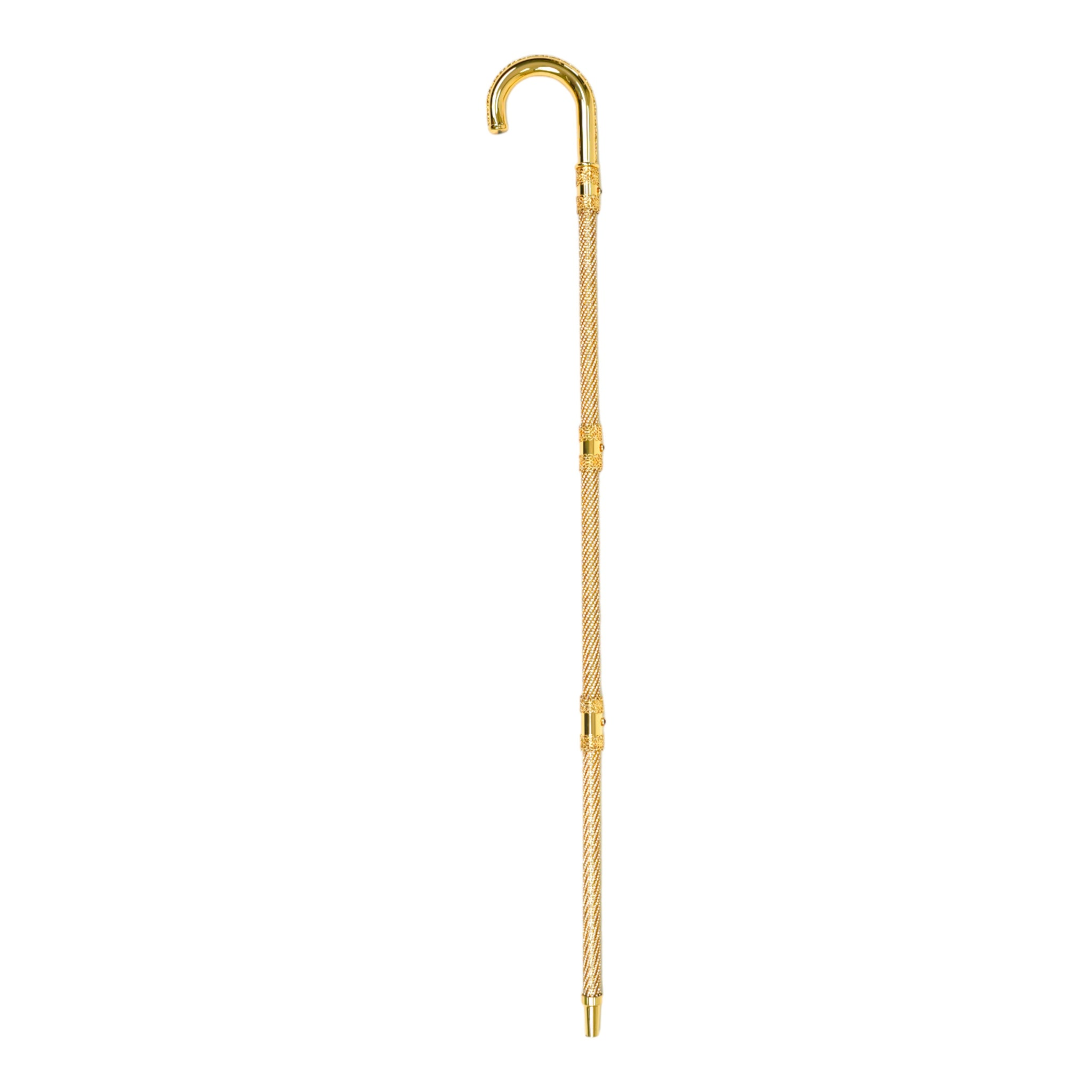 Luxury Walking Cane – Swarovski Crystal Encrusted, Gold Plated Cane Handmade in Italy