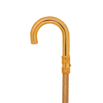 Luxury Walking Cane – Swarovski Crystal Encrusted, Gold Plated Cane Handmade in Italy
