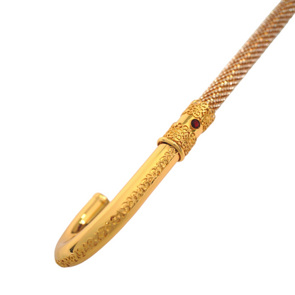 Luxury Walking Cane – Swarovski Crystal Encrusted, Gold Plated Cane Handmade in Italy