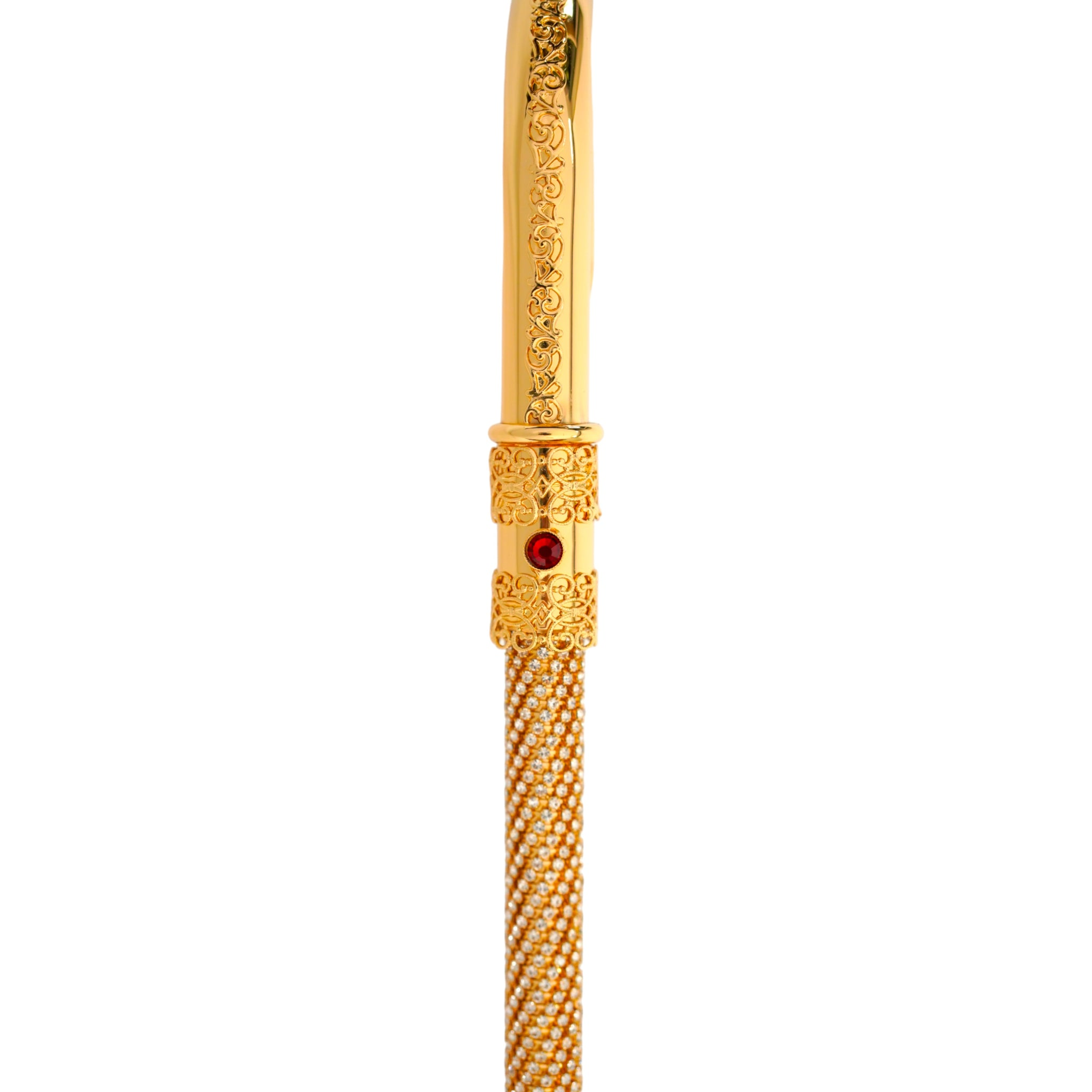 Luxury Walking Cane – Swarovski Crystal Encrusted, Gold Plated Cane Handmade in Italy