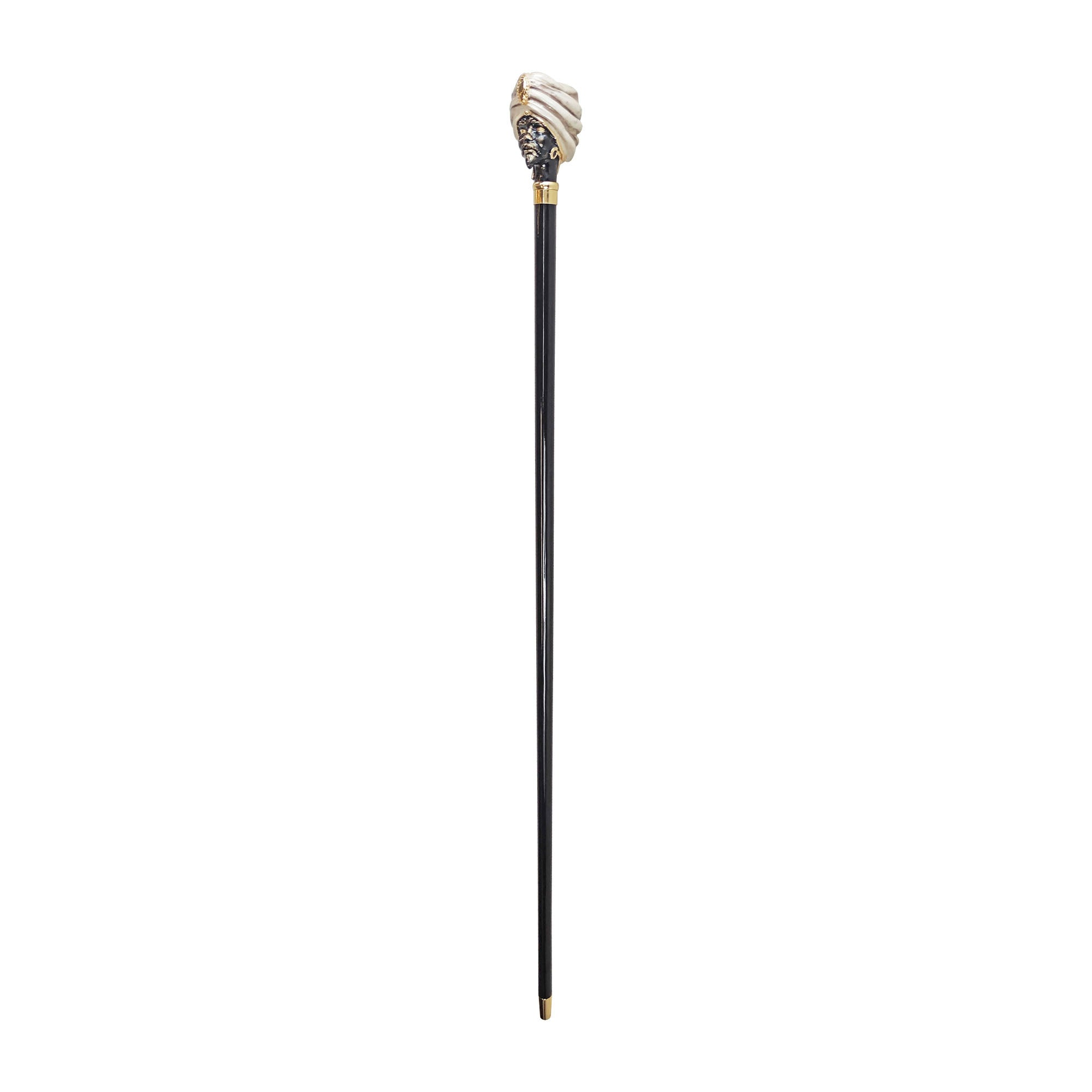 Luxury Walking Stick – Handcrafted Men’s Cane with 24K Gold Handle & Black Beechwood