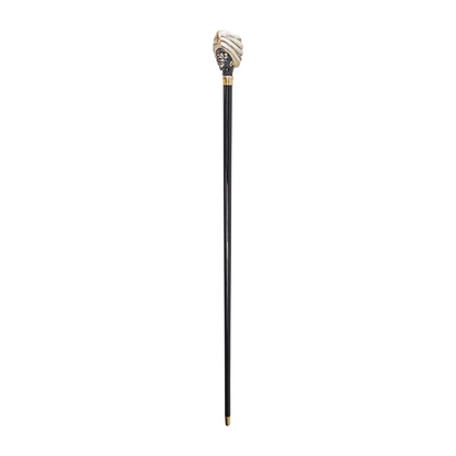 Luxury Walking Stick – Handcrafted Men’s Cane with 24K Gold Handle & Black Beechwood