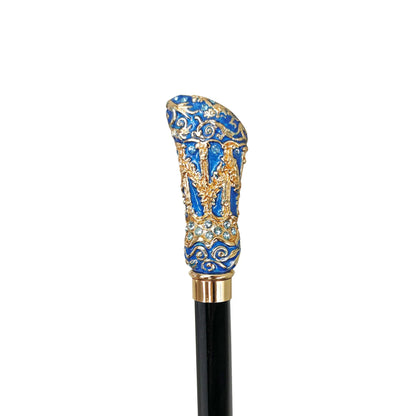Belle Epoque Walking Cane – Handmade Italian Cane With 24K Gold & Swarovski Crystals
