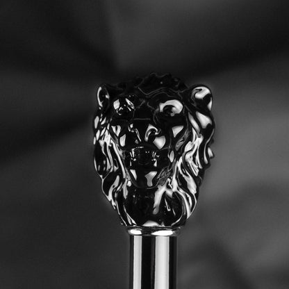 Black Lion Umbrella – Handmade Italian Folding Rain Umbrella