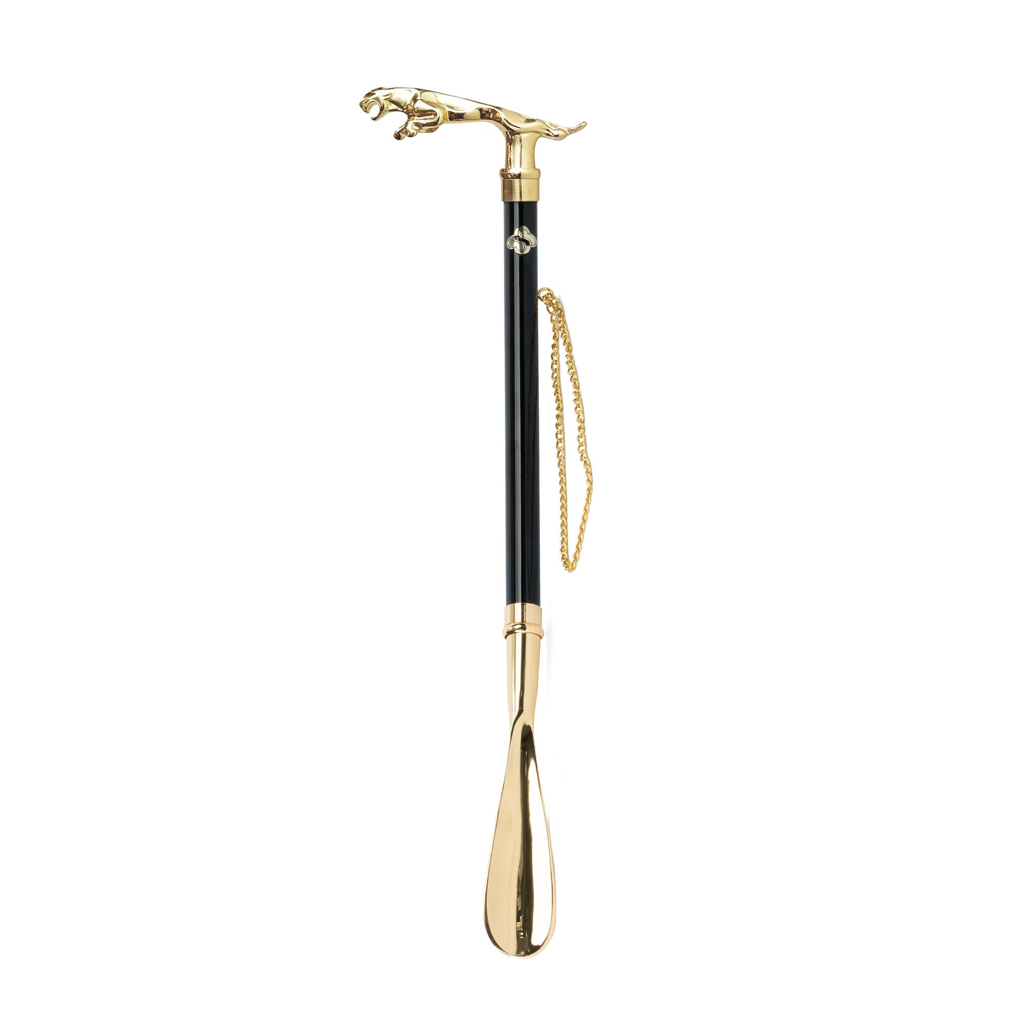 Gold Plated Shoehorn – Designer Italian Handcrafted Jaguar Walking Stick