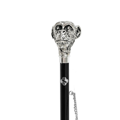 Silver Plated Shoehorn – Long Handled Italian Monkey Motif with Gift Box