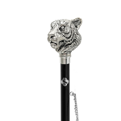 Silver Plated Shoehorn | Handcrafted Italian Tiger Handle Long Design