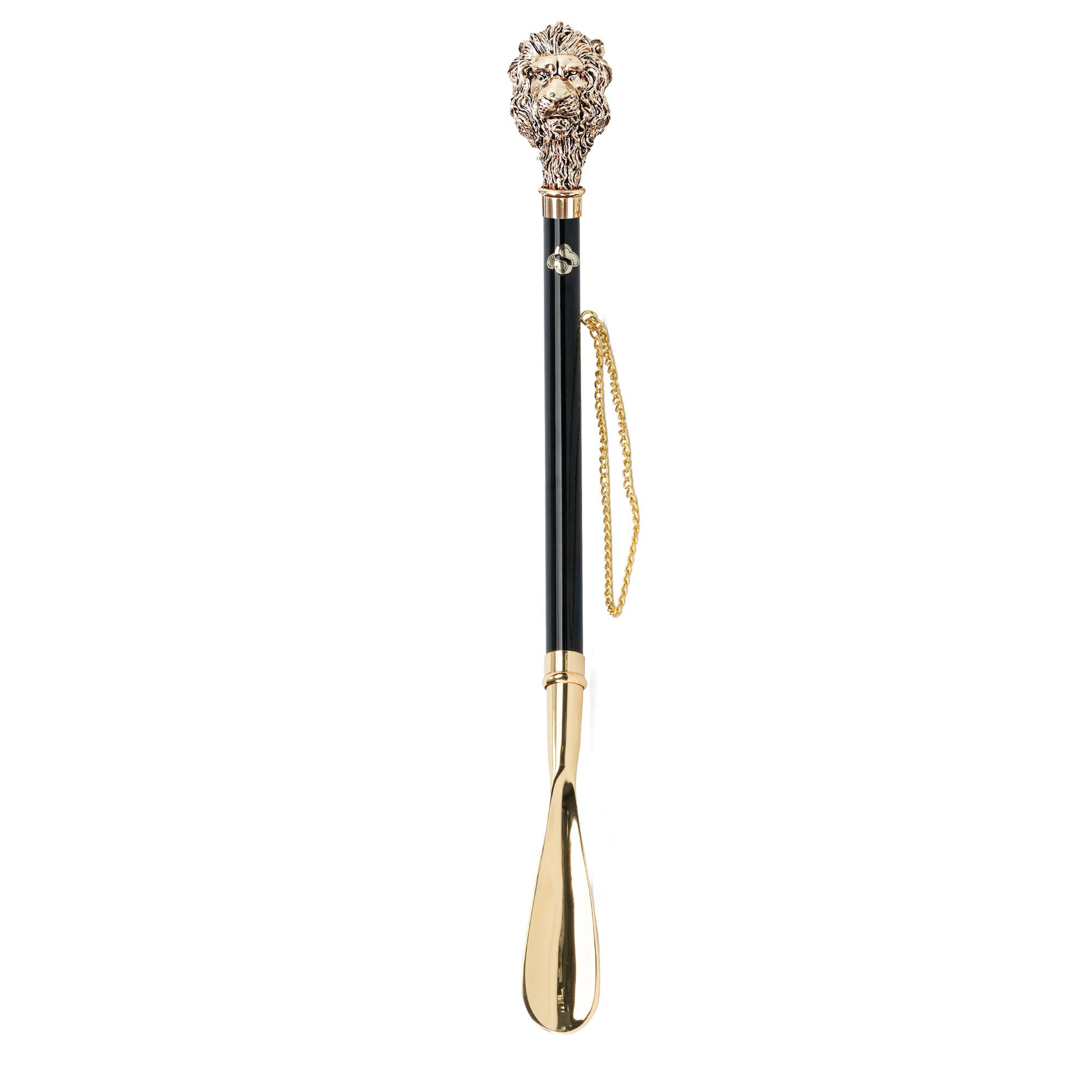 24K Gold-Plated Shoehorn – Handcrafted Lion Handle, Long Handled Luxury Gift Box