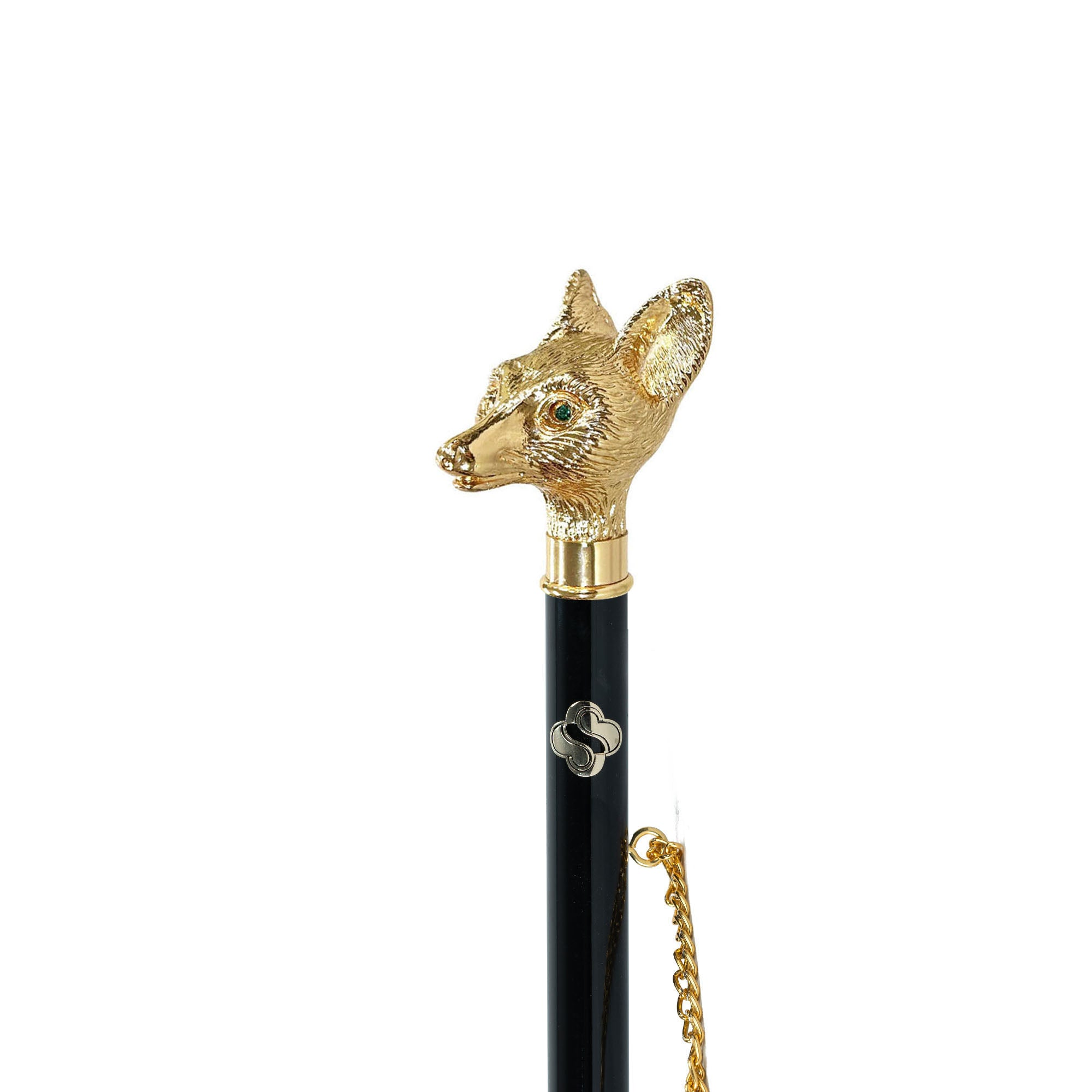 Gold Plated Shoehorn With Hand-Painted Fox Handle – Luxury 24K Designer Gift