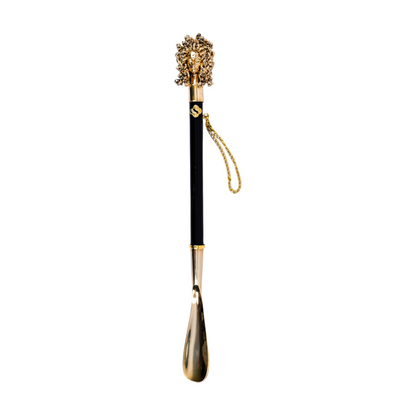 Gold Plated Shoehorn – Handmade Italian Luxury Accessory With Medusa Handle