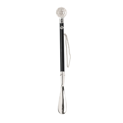 Italian Silver Shoehorn - 925 Silver Plated Long Handled Luxury Shoe Horn Gift