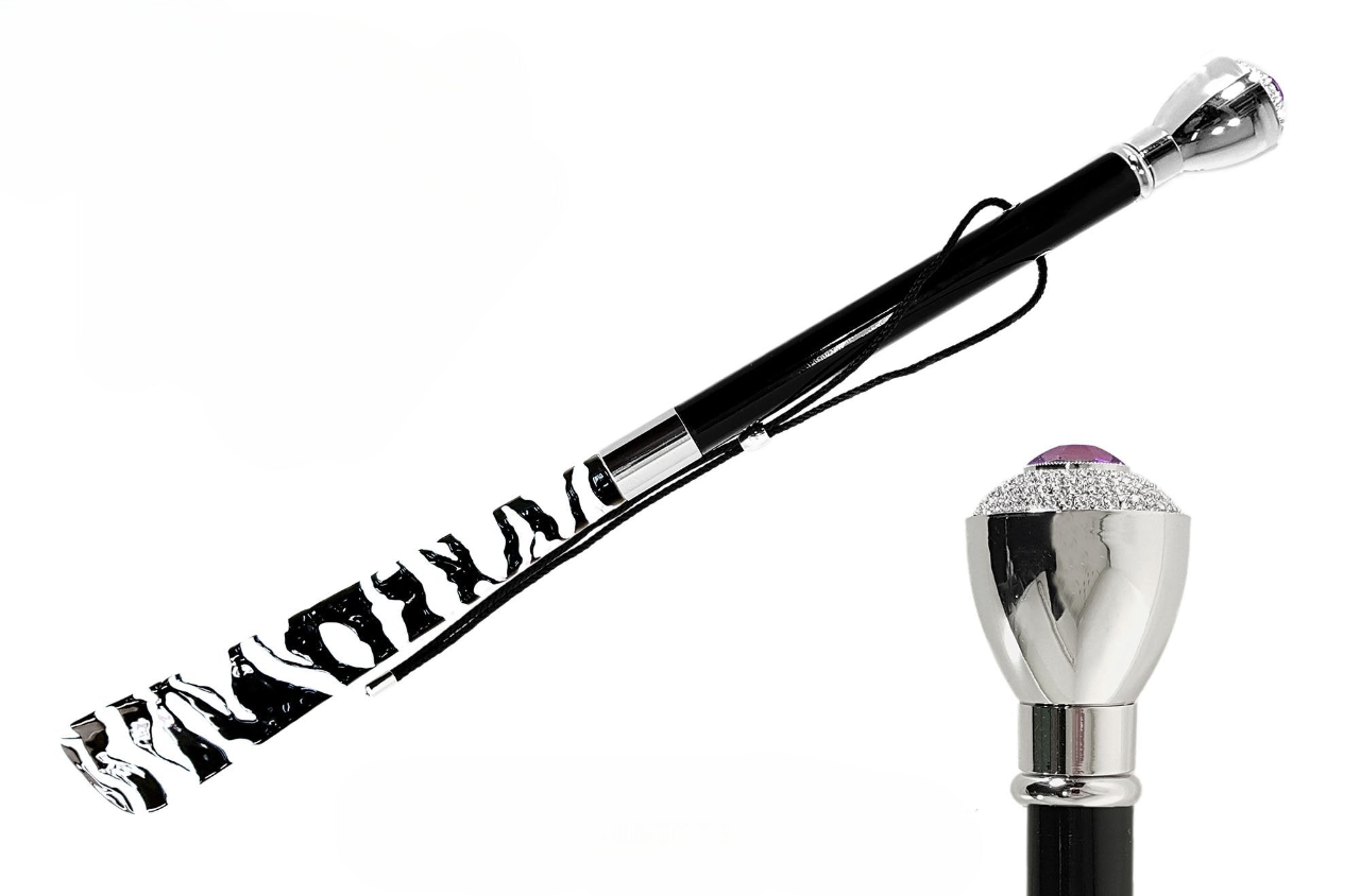 Silver Plated Shoehorn – Luxury Handcrafted Italian Shoe Horn with Swarovski Crystals