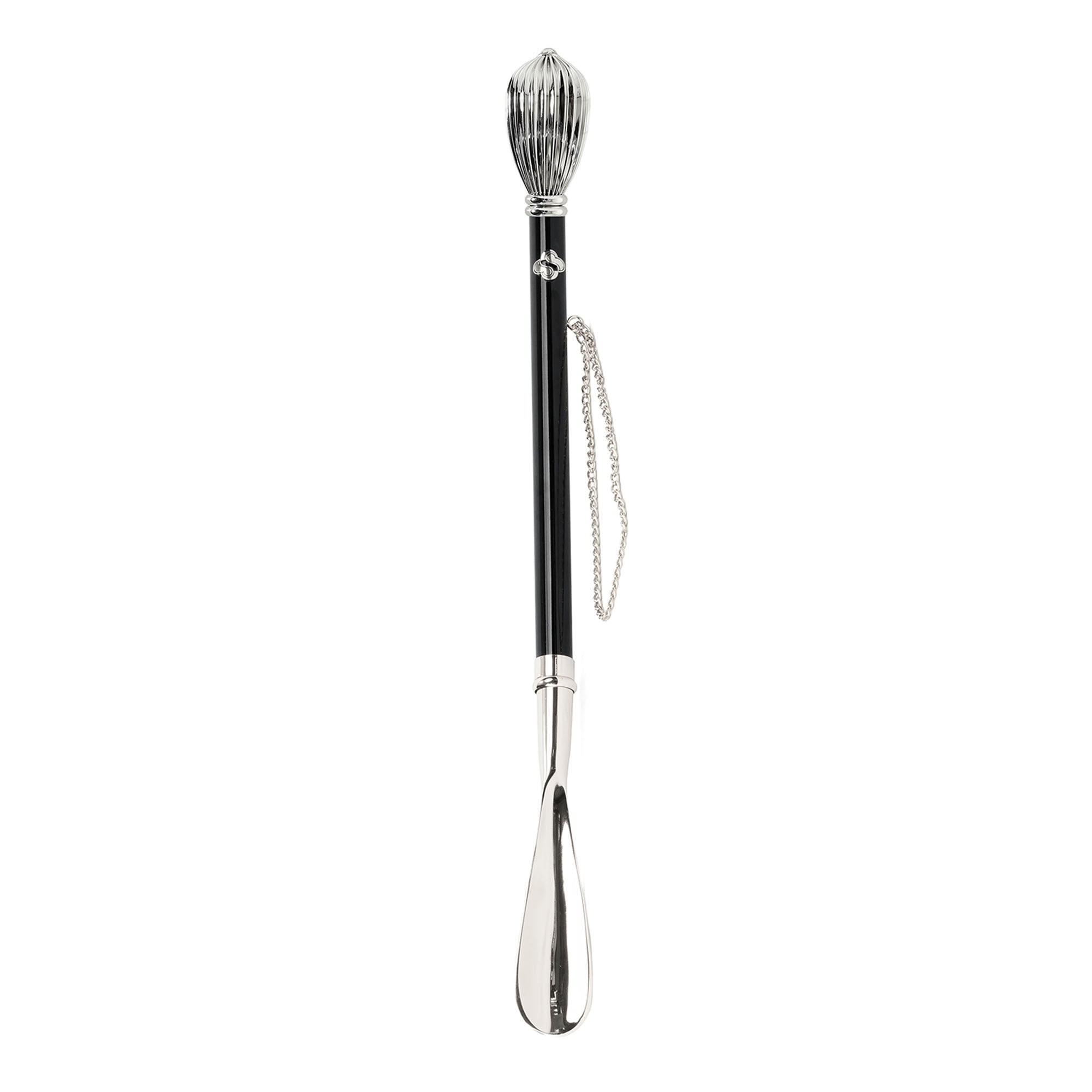 Silver Plated Shoehorn – Handmade Italian Drop-Shaped Long Handle Gift Box