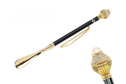 Gold Plated Shoehorn - Handcrafted Italian Long Handled Luxury Footwear Tool