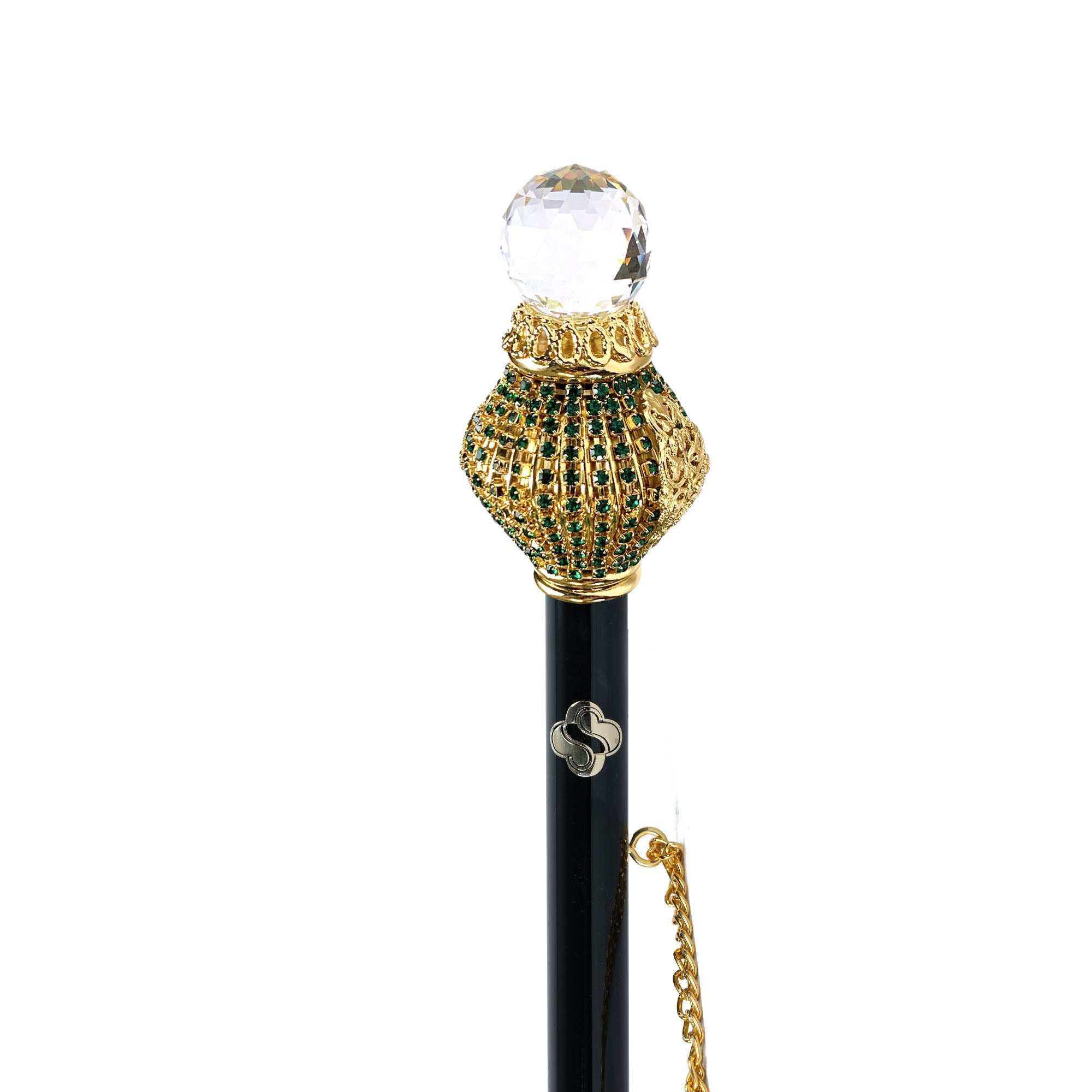 Luxury Shoehorn – Handcrafted Italian 24K Gold Plated Emerald Crystal Handle