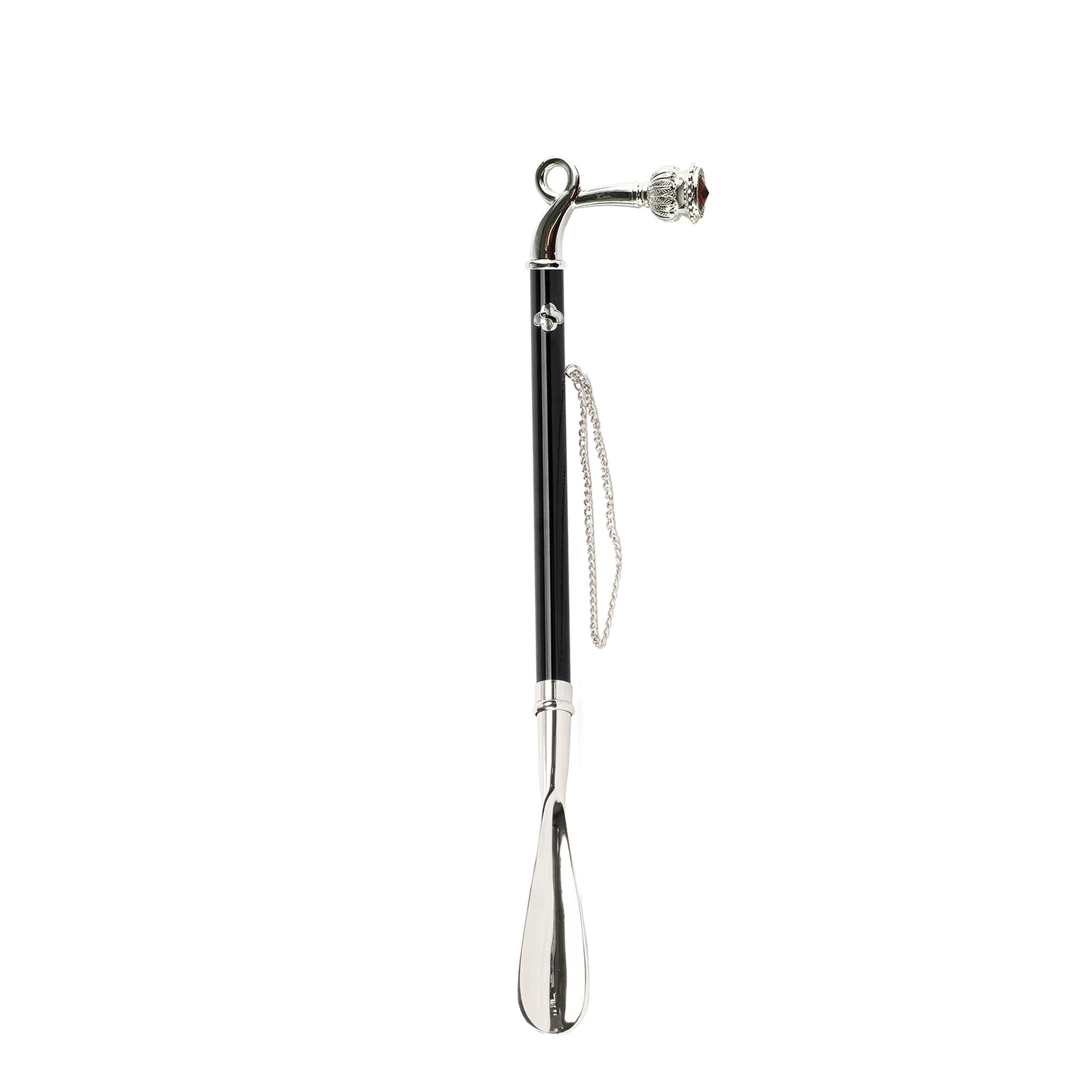 Silver Plated Shoehorn — Long Handled Italian 53cm Shoe Horn Gift Box