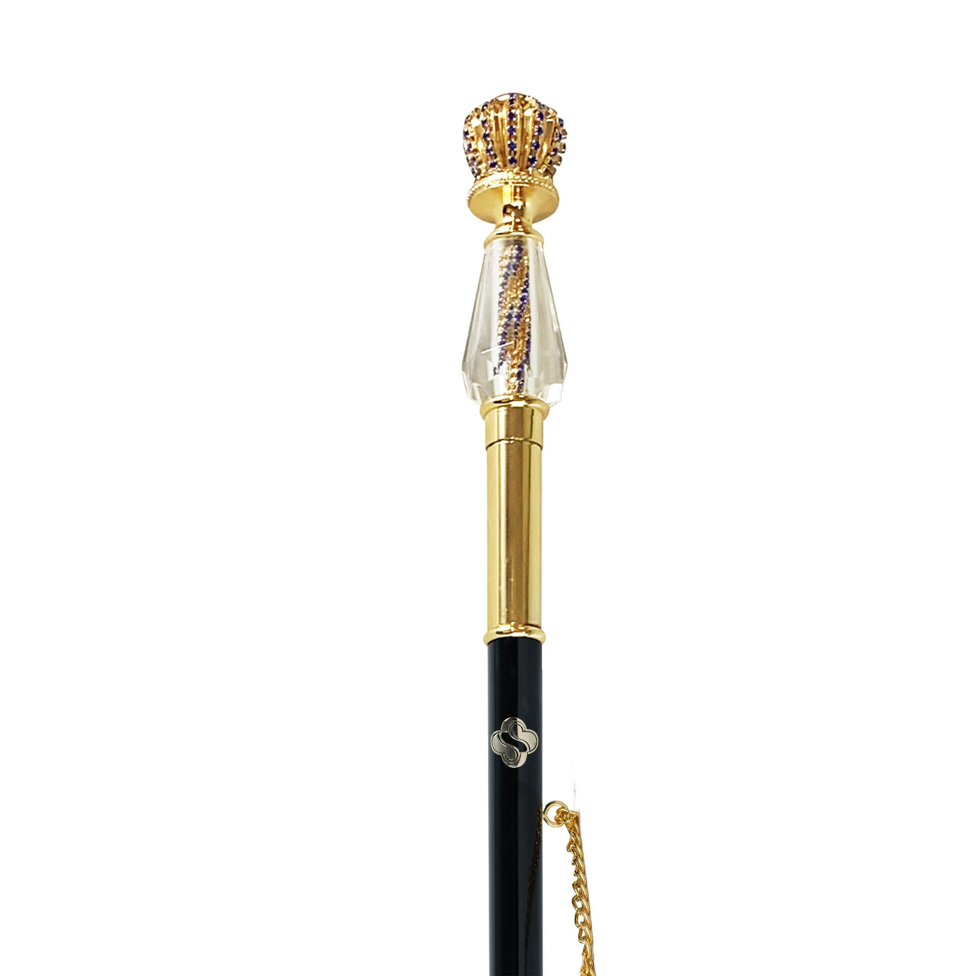 24K Gold Shoehorn | Luxury Long Handled Italian Shoehorn with Crystals