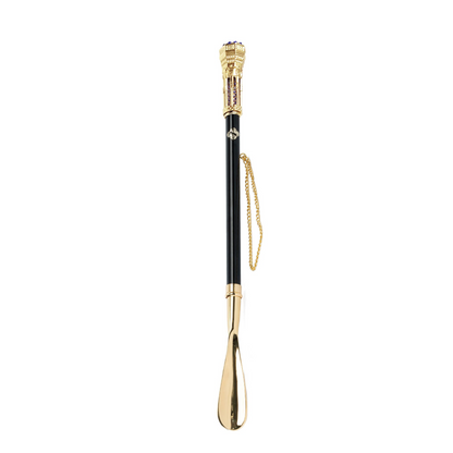 Handmade Shoehorn – Luxury Italian 24K Gold-Plated Brass Handle Accessory