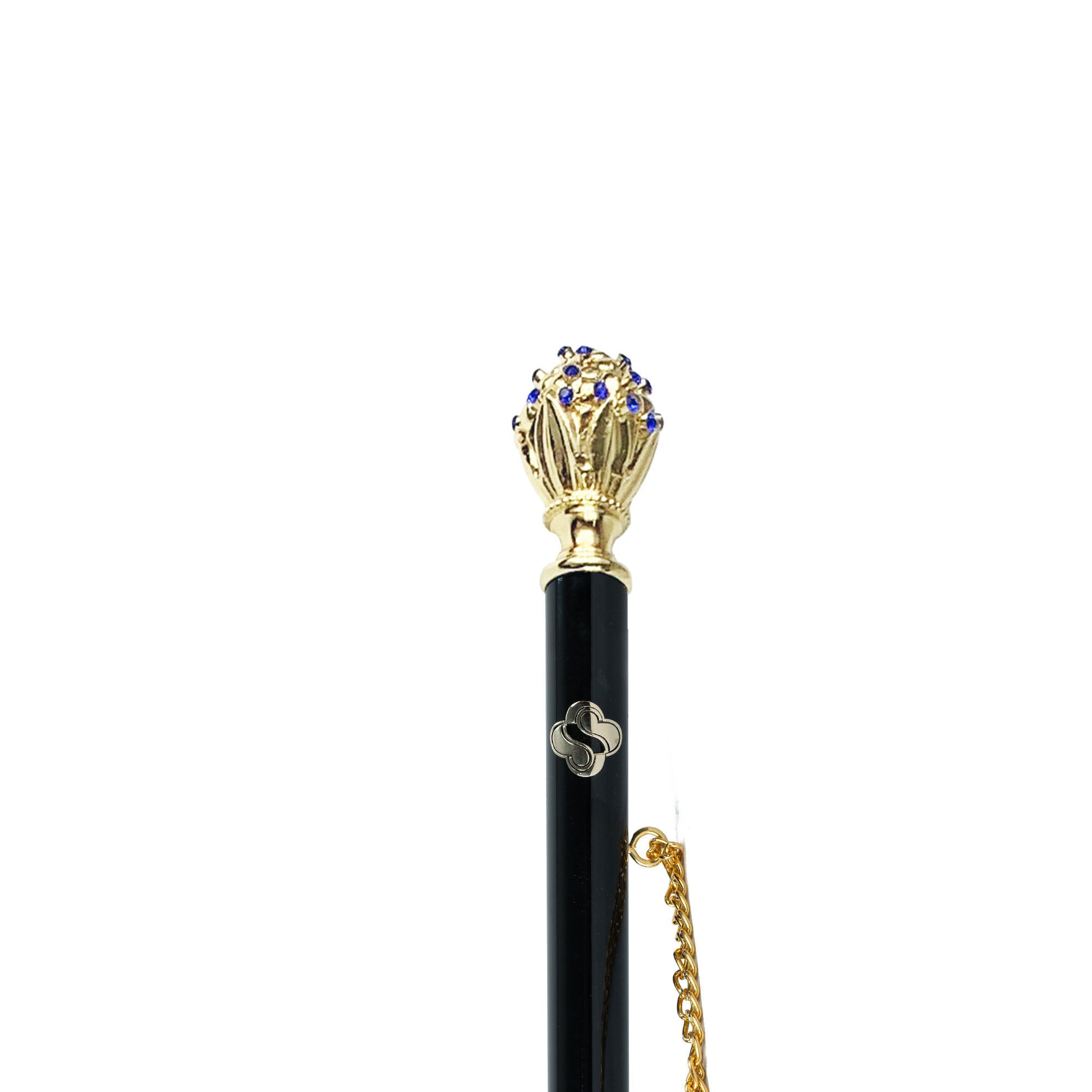 Luxury Shoehorn – Handcrafted Italian Sapphire Crystal Gold Plated Accessory
