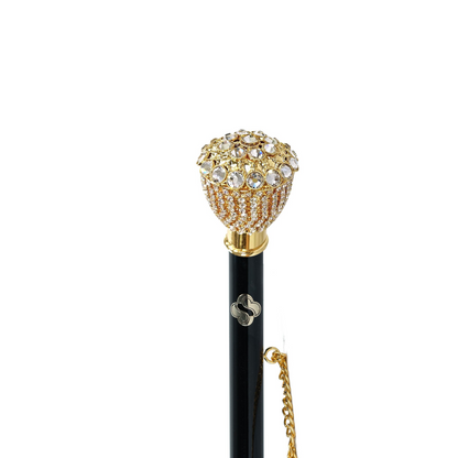 Italian Crystal Shoehorn – Handmade 24K Gold Plated Luxury Long Handle Accessory