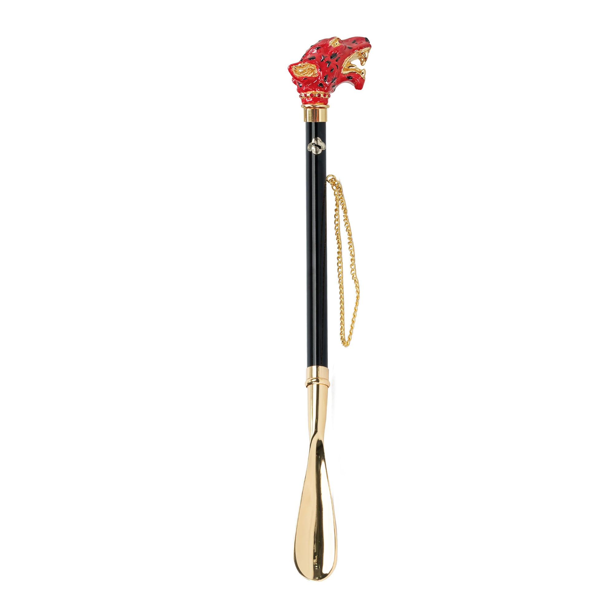 24K Gold Shoehorn – Long Handled Luxury Shoe Horn with Hand-Painted Puma Handle