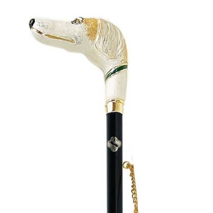 Gold Plated Shoehorn – Handcrafted Italian Luxury with Enamel Greyhound Handle