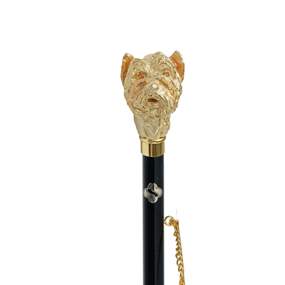 Gold-Plated Shoehorn With Hand-Painted Poodle Handle – Long Handled Luxury Shoe Tool
