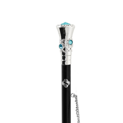 Luxury Shoehorn – Handcrafted Italian Designer with Aquamarine Crystals & Silver Plating