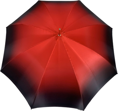 Red Double Canopy Umbrella – Handmade Women's Rain Umbrella with Rose Pattern