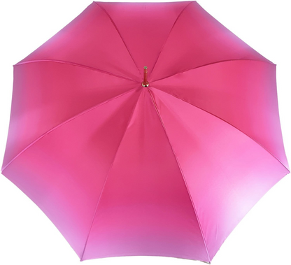 Pink Umbrella - Elegant Handmade Rain Umbrella with Rose Pattern & UV Protection