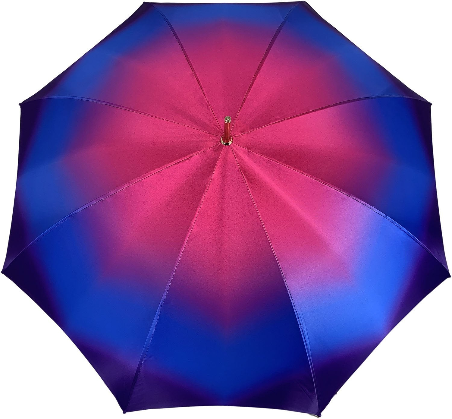 Luxury Purple Umbrella – Double Canopy Handmade Italian Rain Umbrella With Gold-Plated Handle