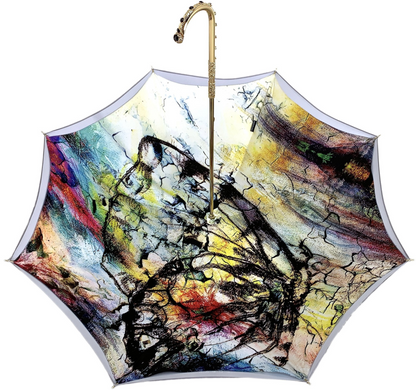 Handmade Butterfly Umbrella – Italian Luxury Umbrella with Swarovski Crystal Handle