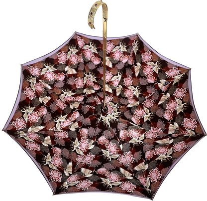 Double Cloth Umbrella – Handmade Italian Rain Gear with Swarovski Crystals & 24K Gold