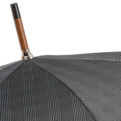 Bespoke Gentleman Umbrella – Handmade Italian Leather Handle, Durable Polyester Canopy