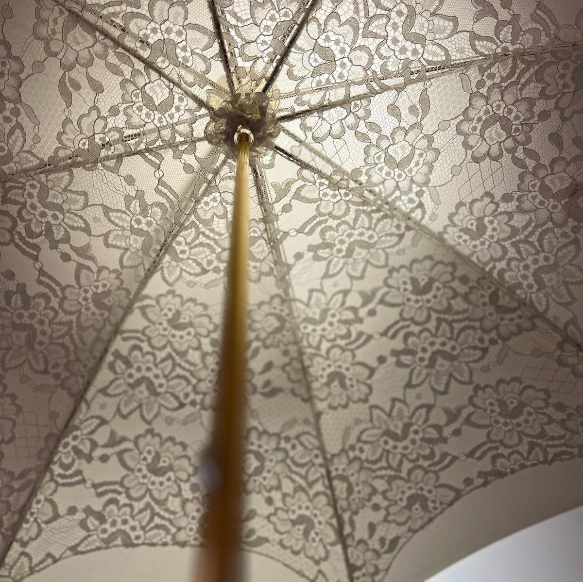 White lace wedding umbrella