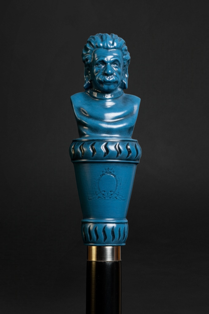 Postmodern Walking Cane – Handmade Ash Wood Sculptural Walking Stick with Ergonomic Grip