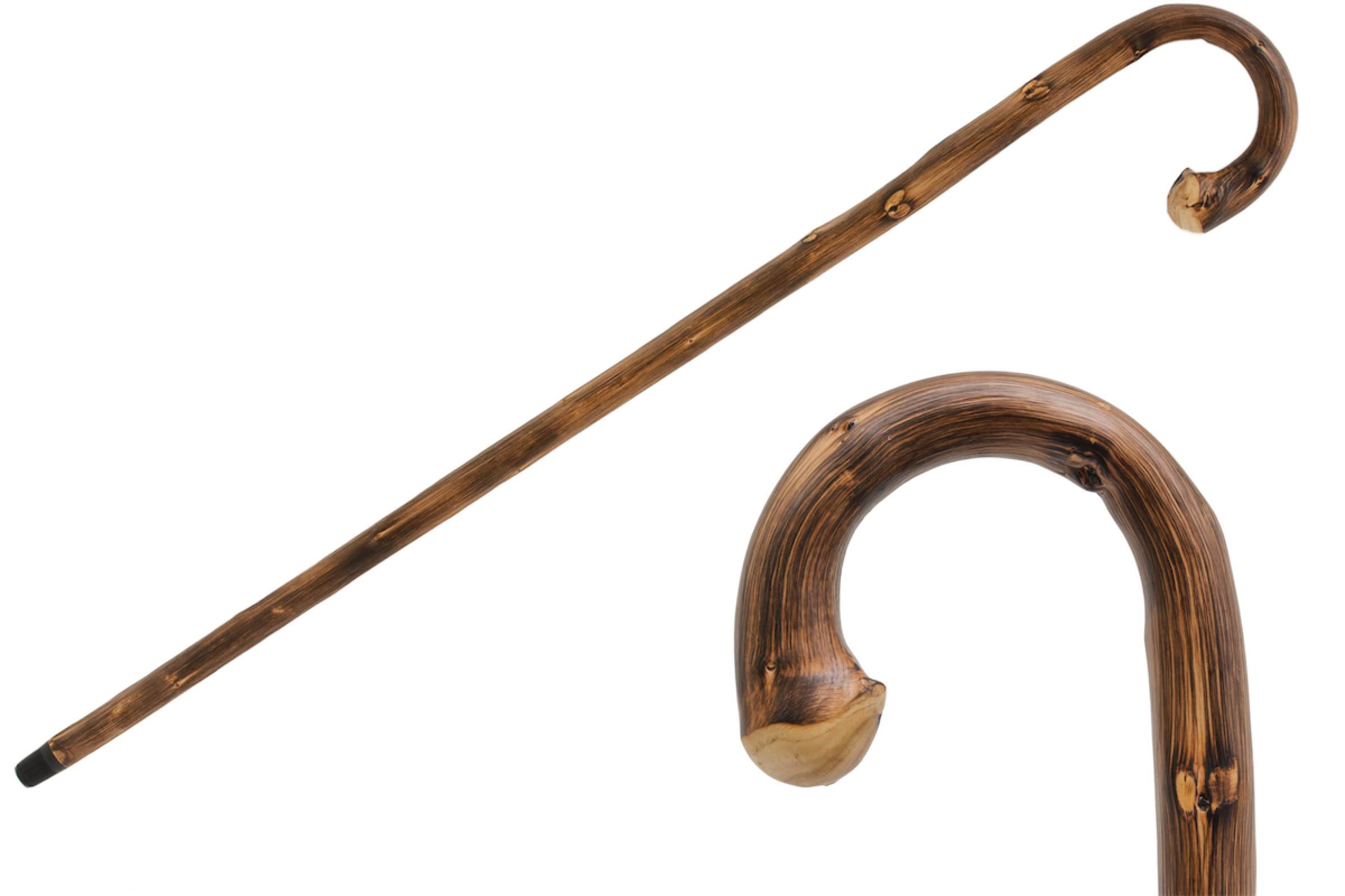 Chestnut Walking Stick – Handmade Italian Cane with Natural Root Design & Rubber Tip