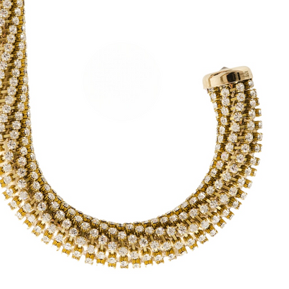 Luxury Walking Cane – Handmade Italian Wooden Stick with Swarovski Crystals & Brass Tip