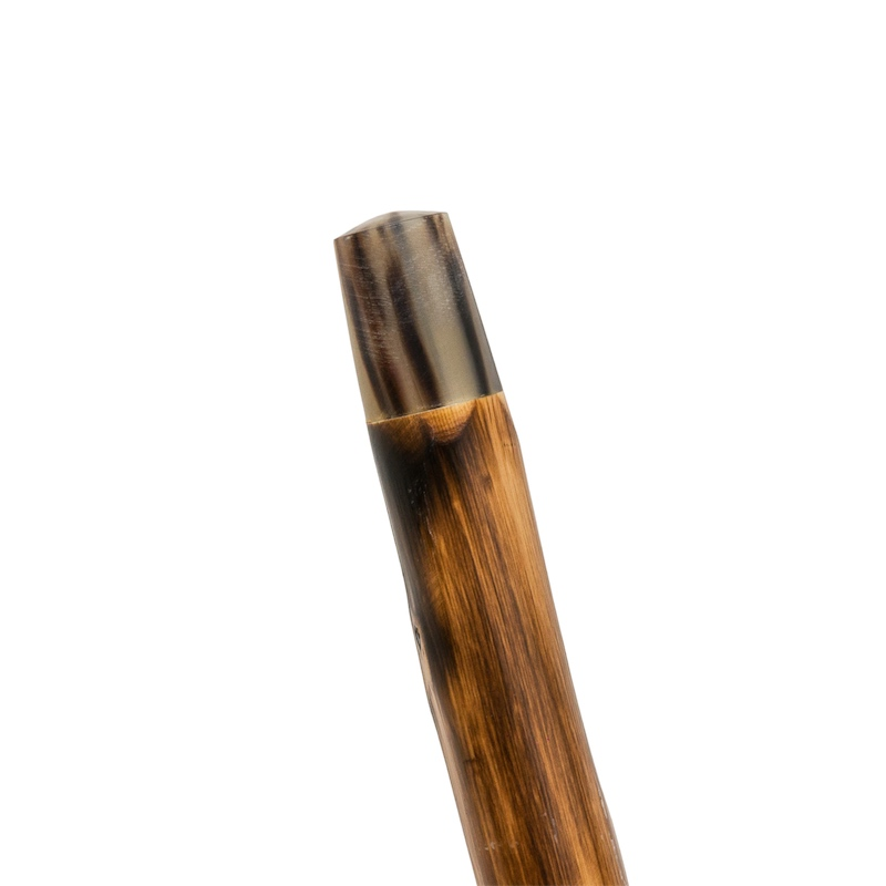 Luxury Walking Cane – Handmade Congo Wood Shaft with Warthog Horn Handle & Rubber Tip