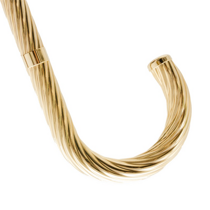 Luxury Brass Walking Cane – Handmade Italian Jeweled Handle with Durable Shaft