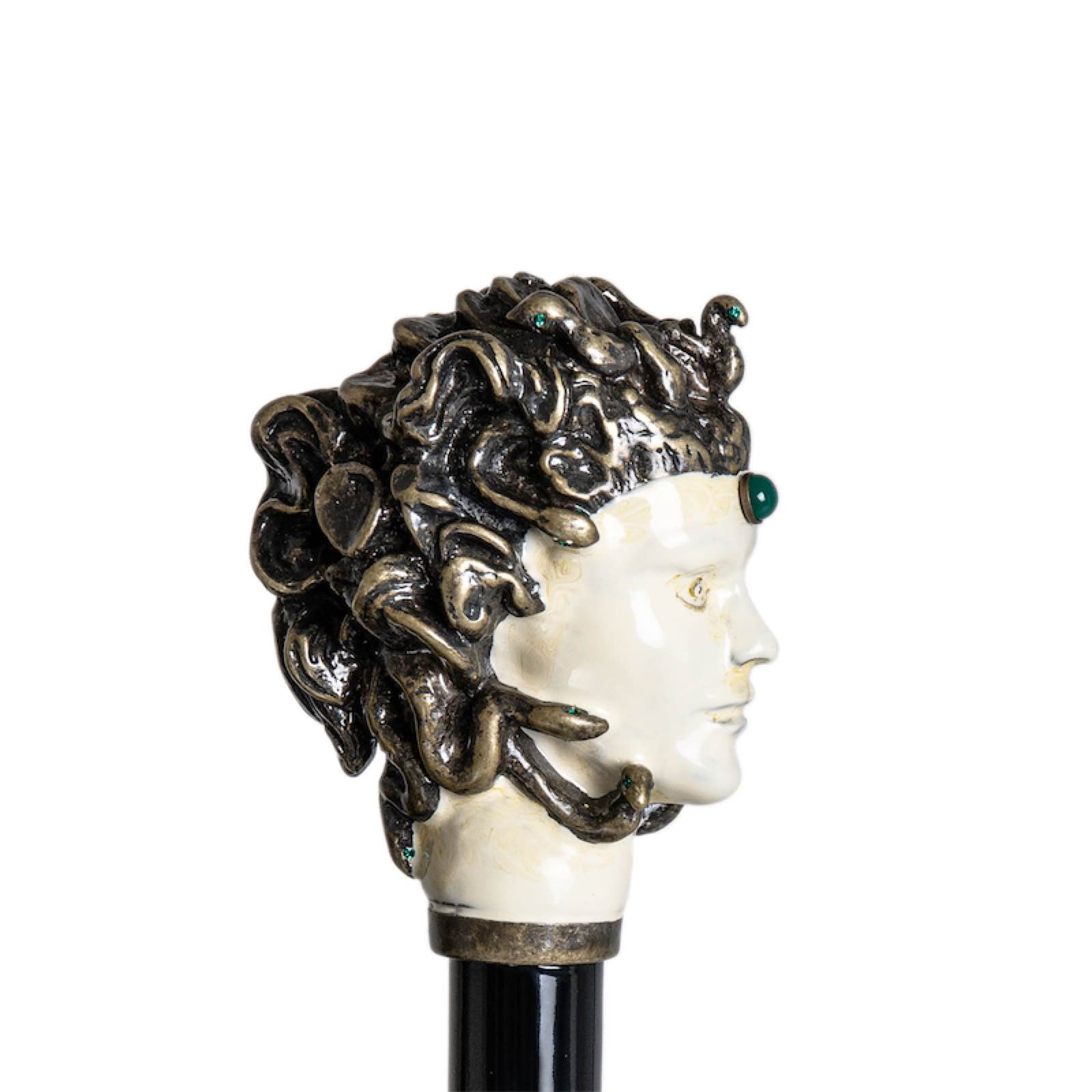 Luxury Walking Cane – Handmade Italian Medusa Panther Handle Wooden Stick