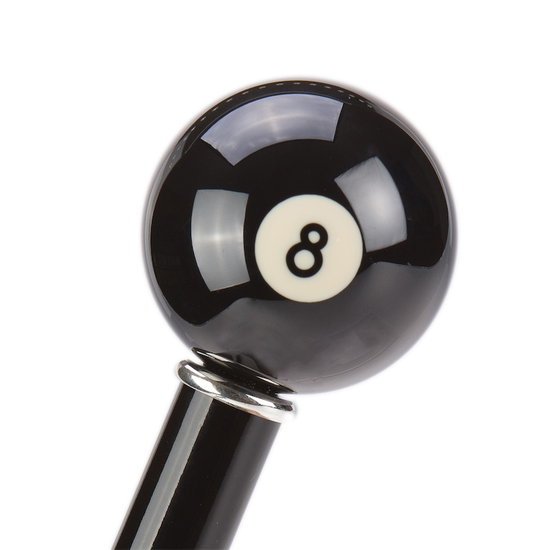 Luxury Walking Cane – Handmade 8-Ball Resin Handle Designer Billiard Cane