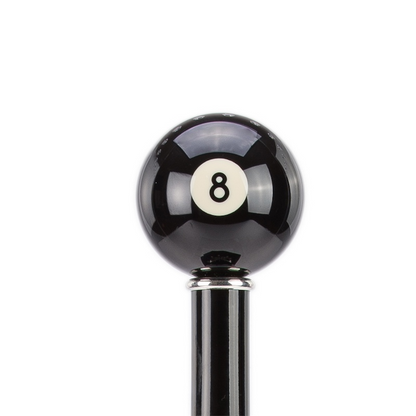 Luxury Walking Cane – Handmade 8-Ball Resin Handle Designer Billiard Cane