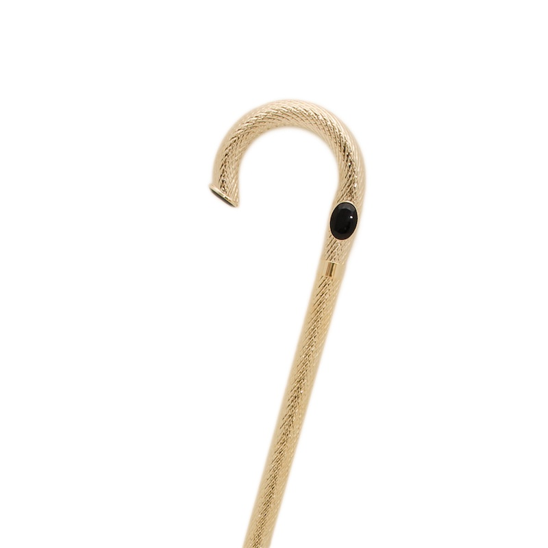 Precious Brass Walking Cane – Handmade Italian Luxury Stick with Jeweled Handle
