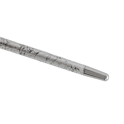 Luxury Walking Cane – Handmade Crystal Ball Handle with Silver Shaft, Brass Tip