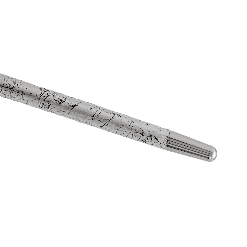 Luxury Walking Cane – Handmade Crystal Ball Handle with Silver Shaft, Brass Tip